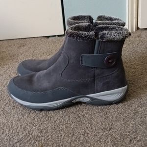 Easy Spirit Ankle Boots Grey Suede Size 10
